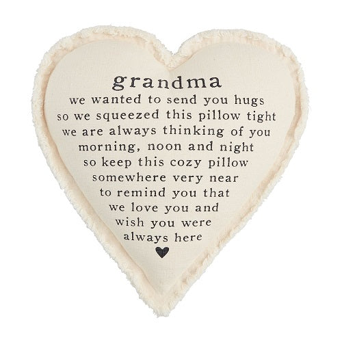 Mud Pie Grandma Heart Pillow