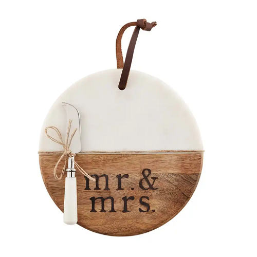 Mud Pie Mr. and Mrs. Board Set
