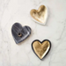Mud Pie Gray Marble Foil Heart Tray