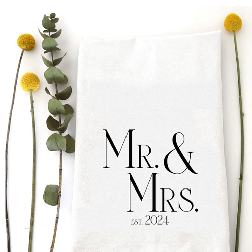 Wildwood Landing Mr. & Mrs. EST 2024 Tea Towel