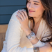 Scout Stone Wrap Bracelet/Necklace Blue Howlite/Gold