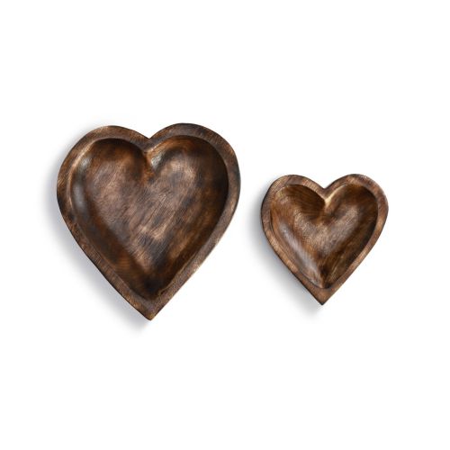 Demdaco Wooden Heart Bowls