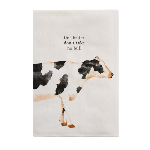 Cow Farm Icon Dish Towel