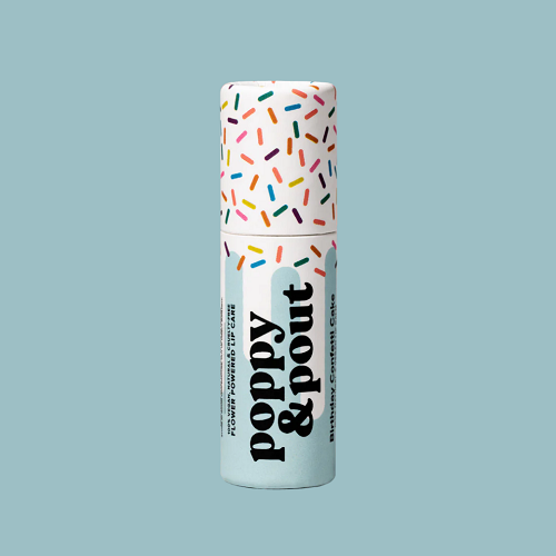 Poppy & Pout Birthday Confetti Cake Lip Balm Blue