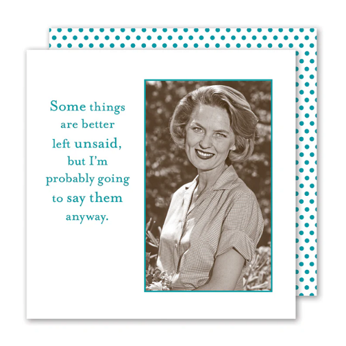 Shannon Martin Design Better Left Unsaid Cocktail Napkins