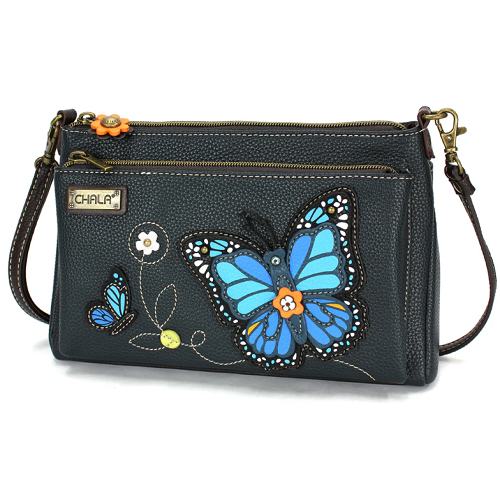 Chala Deluxe Crossbody Blue Butterfly Navy