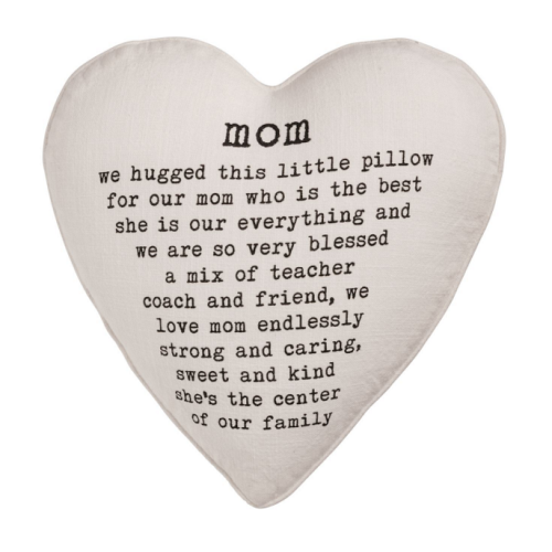 Mud Pie Mom Heart Pillow