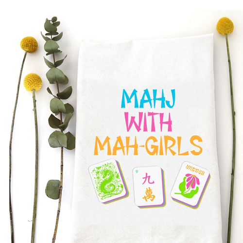 Wildwood Landing Mahj W Mah Girls Tea Towel