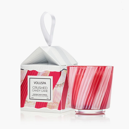 Voluspa Crushed Candy Cane Boxed Pedestal Ornament