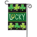 Studio M Lucky Horse Shoe & Shamrocks Garden Flag