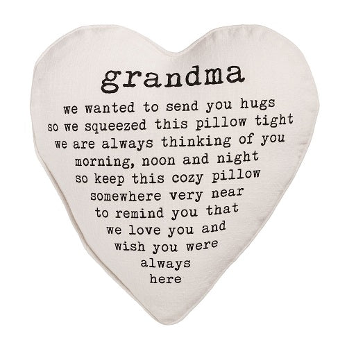 Mud Pie Grandma Heart Pillow