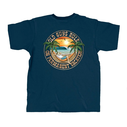 Old Guys Rule Hammock Vacation T-shirt