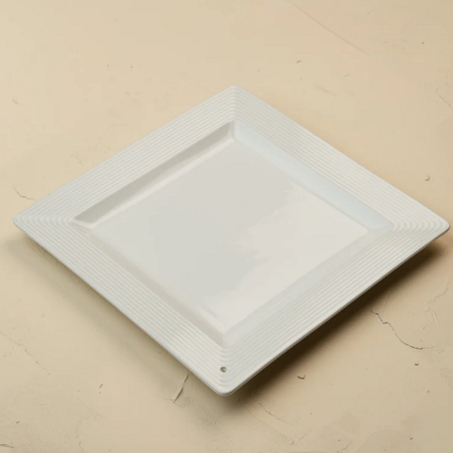 Nora Fleming K9 Square Platter Pinstripes
