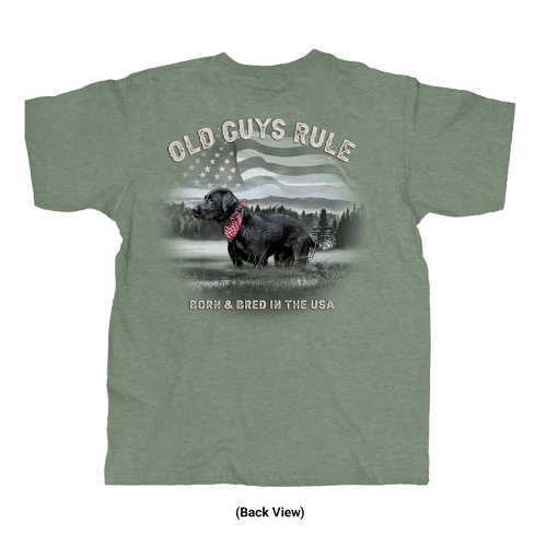Old Guys Rule Born & Bred Military Green T-Shirt