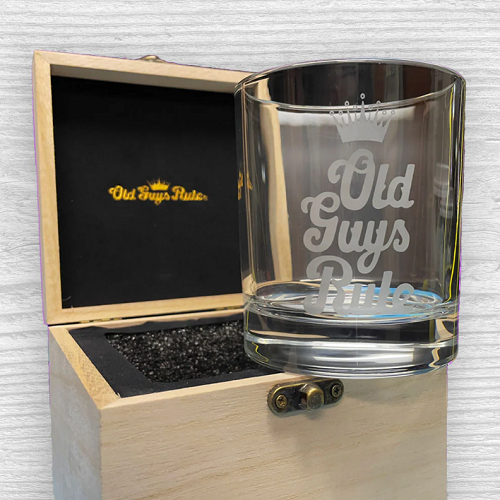 Old Guys Rule Drink Glass