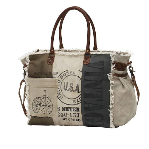 Myra USA Stamped Weekender Bag