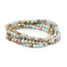 Scout Stone Wrap Bracelet/Necklace Agalmatolite/Silver/Gold