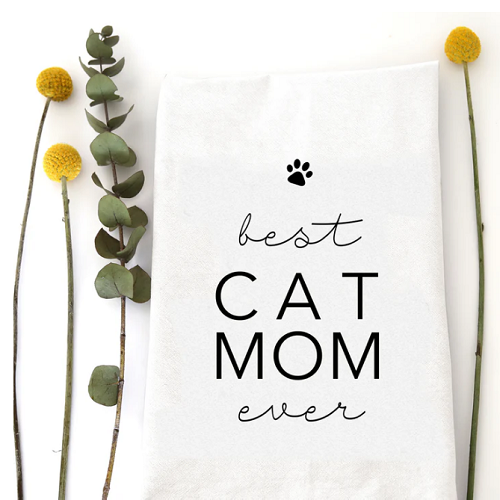 Wildwood Landing Best Cat Mom Tea Towel