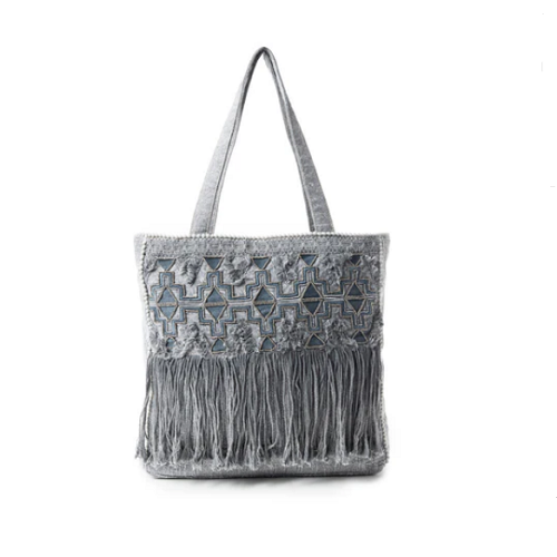 Myra Smoky Mountain Fringe Tote Bag