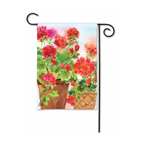 Potted Geraniums Garden Flag