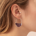 Scout Stone Prism Hoop Earrings Amethyst/Silver