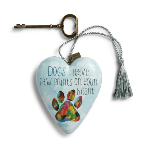 Demdaco Paw Prints Art Heart