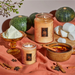 Voluspa Spiced Pumpkin Latte Large Embossed Glass Jar Candle
