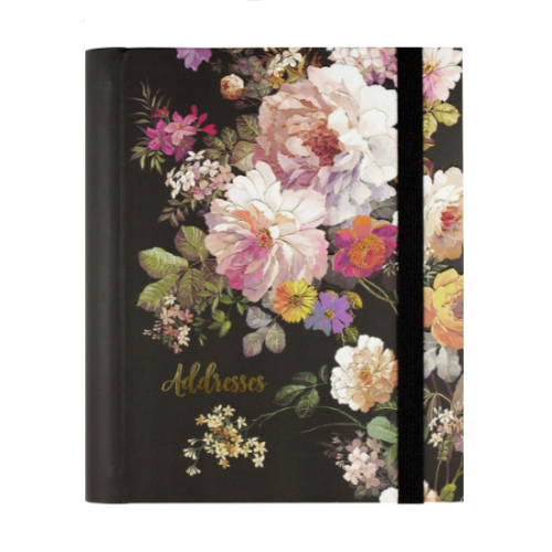 Midnight Floral Address Book