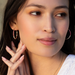 Scout Chromacolor Miyuki Small Hoop Earrings Cobalt/Gold